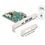 Delock PCI Express x1 Card to 1 x external USB Type-C™ female PD 30 W + 2 x external USB Type-A female USB 5 Gbps