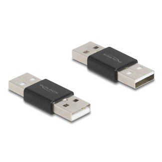 DeLOCK Delock Adapter Gender Changer USB 2.0 Type-A male to male metal