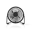 Tafelventilator | USB Gevoed | Diameter: 100 mm | 3 W | 1 Snelheid | Zwart