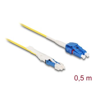DeLOCK Delock Optical Fiber Cable CS male to LC Duplex singlemode G657A2 / OS2 Uniboot 0.5 m