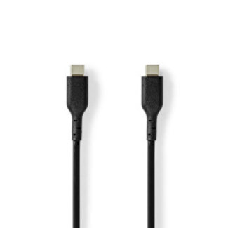 Nedis USB-Kabel | USB 2.0 | USB-C™ Male | USB-C™ Male | 240 W | 480 Mbps | Vernikkeld | 2.00 m | Rond | PVC | Zwart | Label