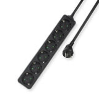 ACT ACT Stekkerdoos, 6 sockets, 3 m, zwart