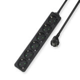 ACT Stekkerdoos zwart – 6-voudig – 3m – AC2460