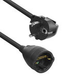 ACT Verlengkabel 10 meter - CEE 7/7 male (haaks) - CEE 7/7 female – Binnengebruik - AC2470