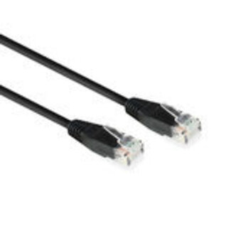 ACT ACT Zwart 10,0 meter U/UTP CAT6 patchkabel met RJ45 connectoren, Zip Bag