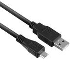 ACT AC3000 USB-kabel USB-A naar Micro-USB-B 1m zwart
