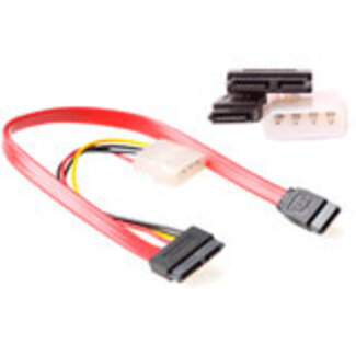 ACT ACT Micro SATA(6+7) female - SATA(7) female + 5,25" male (4 pins)  0,30 m