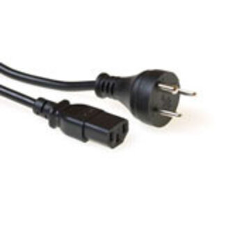 ACT ACT Netsnoer Deense connector - C13 zwart 2,5 m