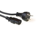 ACT AK5064 2.5m Netstekker type K C13 stekker Zwart electriciteitssnoer