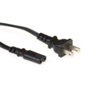 ACT ACT Netsnoer USA connector - C7 zwart 1,8 m