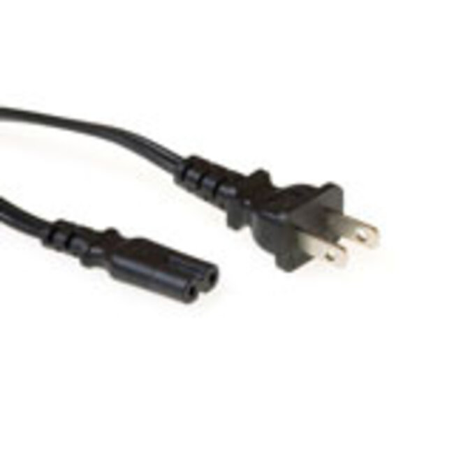 ACT Netsnoer USA connector - C7 zwart 1,8 m