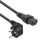 ACT AK5220 electriciteitssnoer Zwart 5 m CEE7/7 C13 stekker