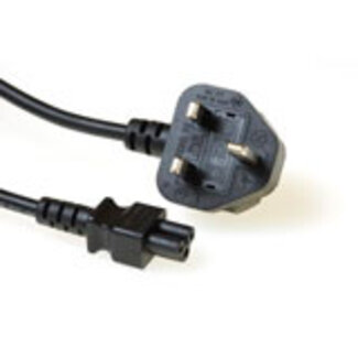 ACT ACT Netsnoer UK connector - C5 zwart 1,8 m