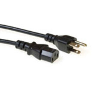 ACT ACT Netsnoer USA connector - C13 zwart 2,5 m