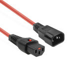 ACT AK5194 Zwart, Rood electriciteitssnoer