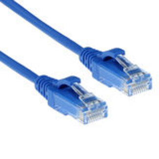 ACT ACT Blauwe 7 meter LSZH U/UTP CAT6 datacenter slimline patchkabel snagless met RJ45 connectoren
