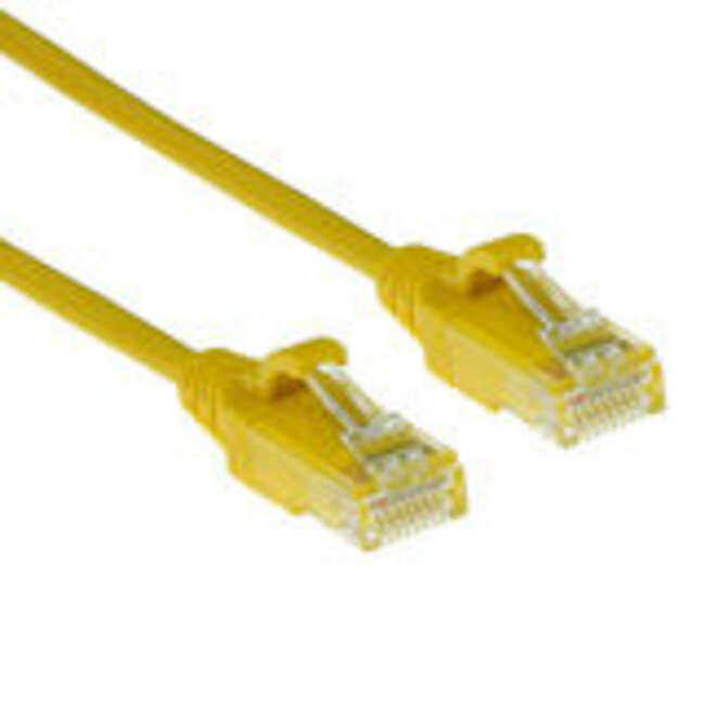 ACT Gele 7 meter LSZH U/UTP CAT6 datacenter slimline patchkabel snagless met RJ45 connectoren