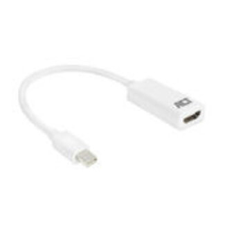 ACT ACT 0,15 meter Mini DisplayPort male naar HDMI-A female adapter