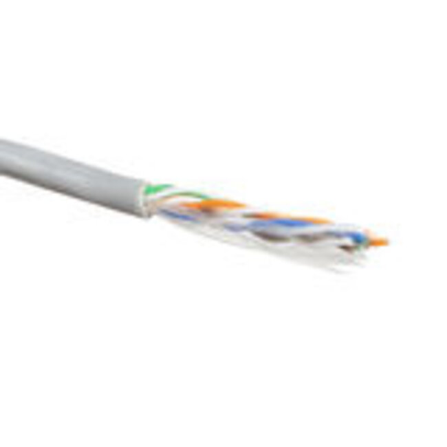 ACT CAT5E U/UTP PVC massief grijs 100 m