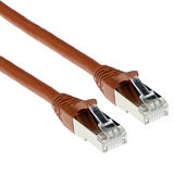 ACT Bruine 3,00 meter SFTP CAT6A patchkabel snagless met RJ45 connectoren