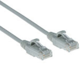 ACT ACT Grijze 10 meter LSZH U/UTP CAT6 datacenter slimline patchkabel snagless met RJ45 connectoren