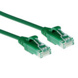 ACT ACT Groene 0.25 meter LSZH U/UTP CAT6 datacenter slimline patchkabel snagless met RJ45 connectoren