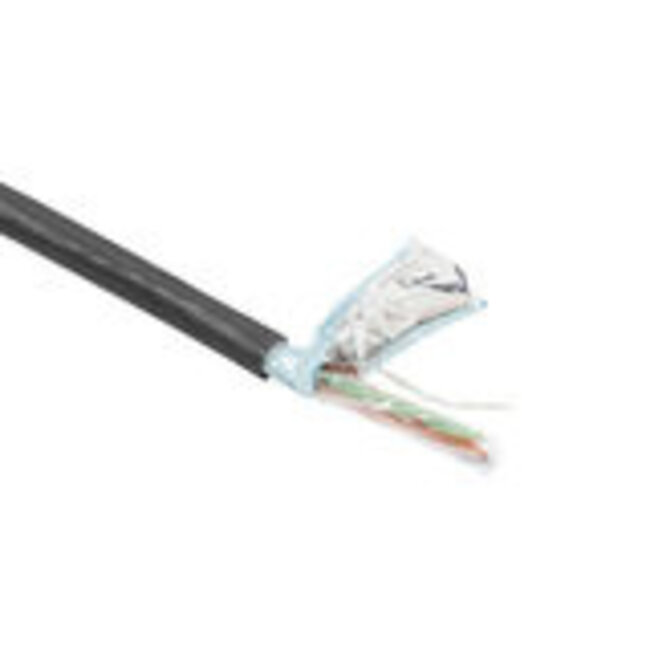 ACT CAT5E F/UTP LSZH soepel patch zwart 500 m