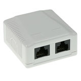 Intronics Opbouwdoos unshielded 2-voudig - [FA6002]