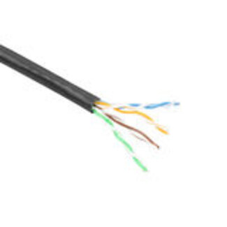 ACT ACT CAT6 U/UTP PVC soepel patch zwart 100 m