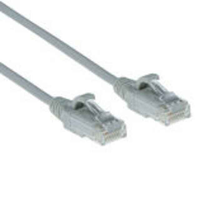 ACT Grijze 7 meter LSZH U/UTP CAT6 datacenter slimline patchkabel snagless met RJ45 connectoren