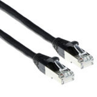ACT ACT Zwarte 25 meter SFTP CAT6A patchkabel snagless met RJ45 connectoren