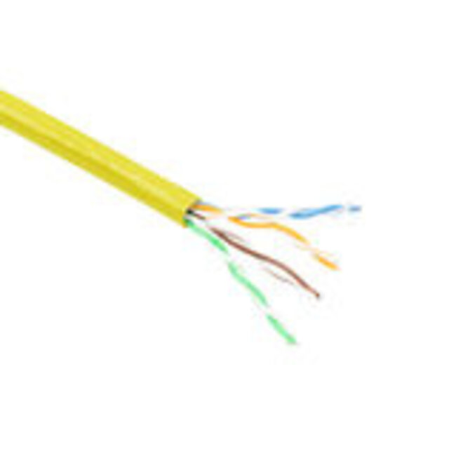 ACT CAT6 U/UTP PVC soepel patch geel 100 m