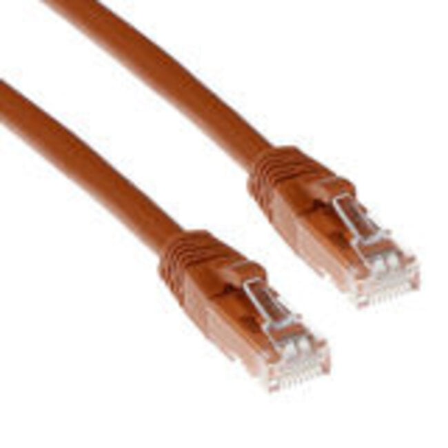 ACT Bruin 3 meter U/UTP CAT6 patchkabel snagless met RJ45 connectoren