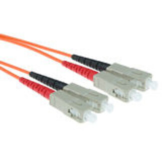 ACT ACT 1 meter LSZH Multimode 50/125 OM2 glasvezel patchkabel duplex met SC connectoren