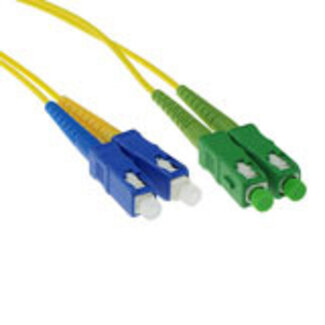 ACT ACT 2 meter LSZH Singlemode 9/125 OS2  glasvezel patchkabel duplex met SC/APC en SC/PC connectoren