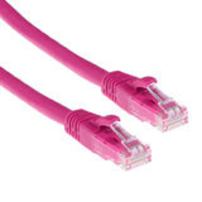 ACT Roze 3 meter U/UTP CAT6 patchkabel snagless met RJ45 connectoren