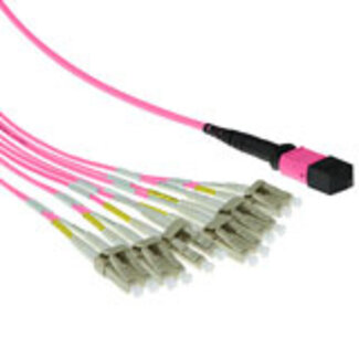 ACT ACT 1 meter Multimode 50/125 OM4 fanout patchkabel 1 X MTP female - 6 X LC duplex 12 vezels