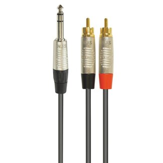 NJS/Rean NJS/Rean Professional 6,35mm Jack - Tulp stereo kabel | 3 meter