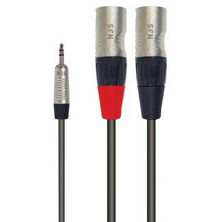 NJS/Rean NJS/Rean Professional 2x XLR (m) - 3,5mm Jack (m) kabel | 1,5 meter
