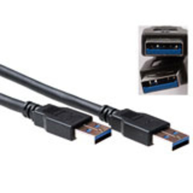 ACT USB 3.0 A male - USB A male  0,50 m