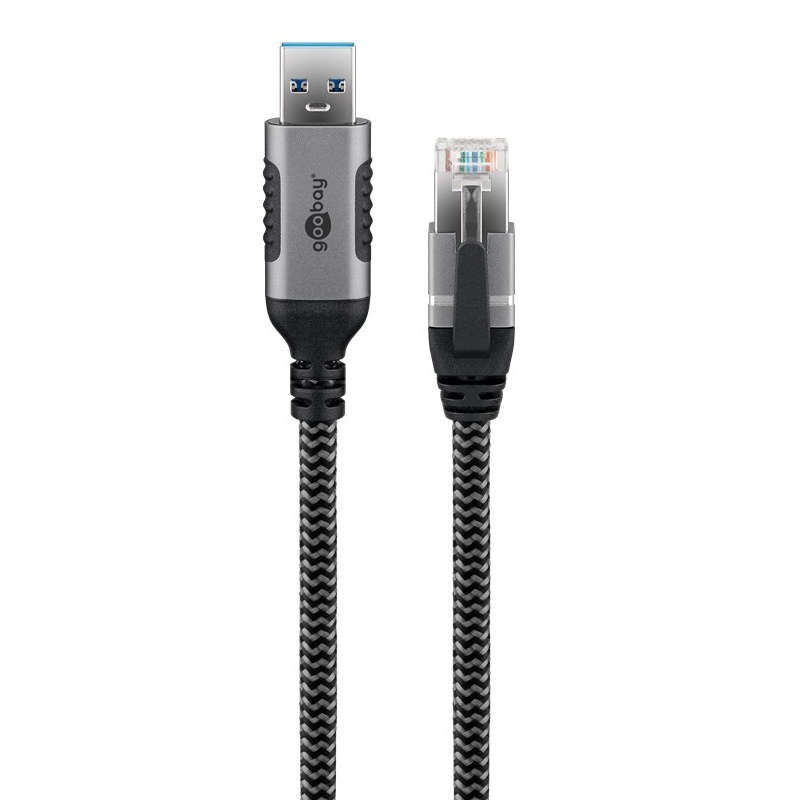 Goobay CAT 6 Netwekkabel - USB-A 3.0 (m) naar RJ45 (m) - 1 Gbps - Ethernet Kabel - 1.5 meter - verbindt router, modem of netwerkschakelaar met USB-A poort van een laptop of game co
