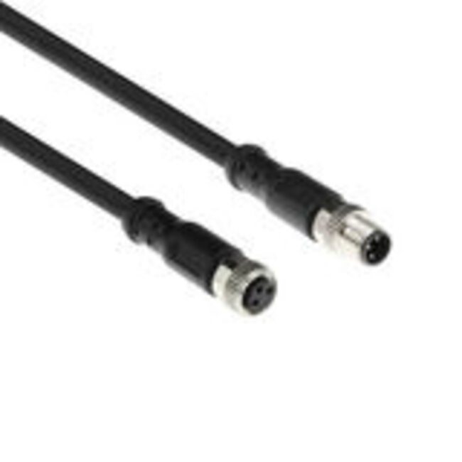 ACT Industrial 1,50 meter Sensor kabel, M8A 3-polig male naar M8A 3-polig female, TPE Ultraflex Xtreme kabel, afgeschermd
