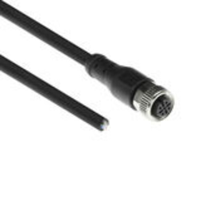 ACT Industrial 3,00 meter Sensor kabel M12A 5-polig male naar open end, Superflex Xtreme TPE kabel, afgeschermd