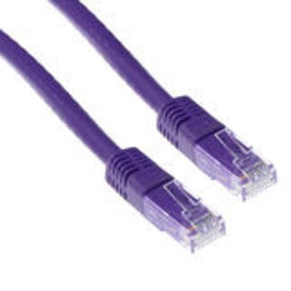 ACT ACT Paarse 1 meter U/UTP CAT6A patchkabels met RJ45 connectoren