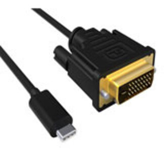 ACT ACT USB Type C naar DVI male conversie kabel 4K/30Hz, 2 meter