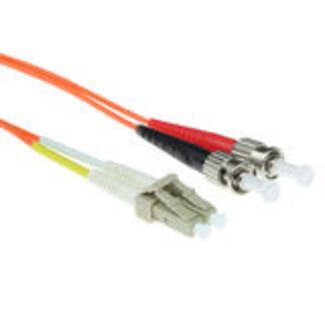 ACT ACT 15 meter LSZH Multimode 50/125 OM2 glasvezel patchkabel duplex met LC en ST connectoren