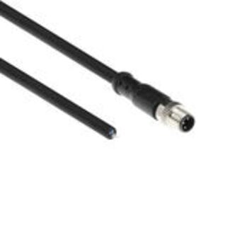 ACT ACT Industrial 1,50 meter Sensor kabel M8A 3-polig male naar open end, Ultraflex Xtreme TPE kabel, afgeschermd