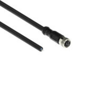 ACT ACT Industrial 3,00 meter Sensor kabel M8A 3-polig female naar open end, Ultraflex Xtreme TPE kabel, afgeschermd