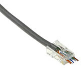 ACT ACT RJ45 (8P/8C) CAT6 easyconnect unshielded modulaire doorsteek connector voor ronde kabel met massieve of soepele aders
