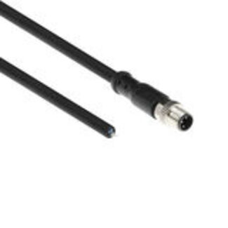 ACT ACT Industrial 5,00 meter Sensor kabel M8A 3-polig male naar open end, Ultraflex Xtreme TPE kabel, afgeschermd
